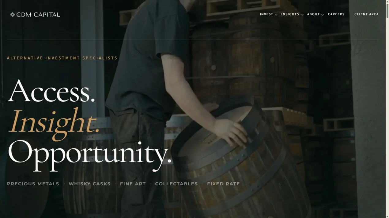 CDM Capital desktop website preview