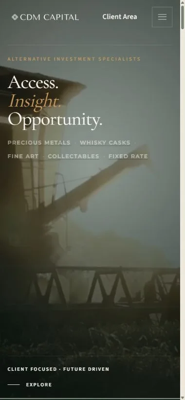 CDM Capital mobile website preview